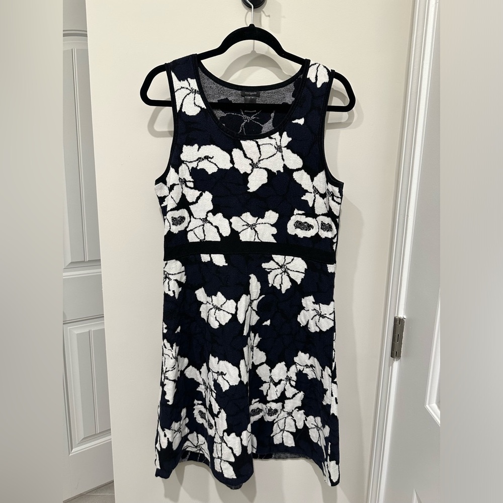 Sweater Dress Jacquard Knit Sleeveless